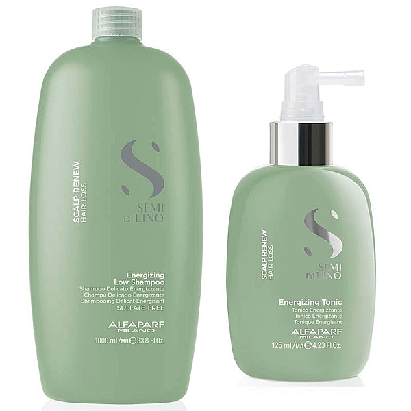 Pachet impotriva caderii parului semi di lino alfaparf milano - sampon 1000ml, lotiune 125ml