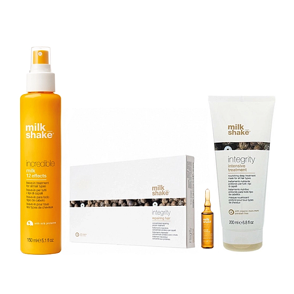 Pachet intens reparator masca 200 ml, fiole 8x10 ml, incredible milk 150 ml