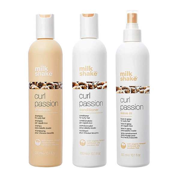 Pachet pentru par cret sau ondulat curl passion - sampon 300ml, balsam 300ml, leave-in 300ml