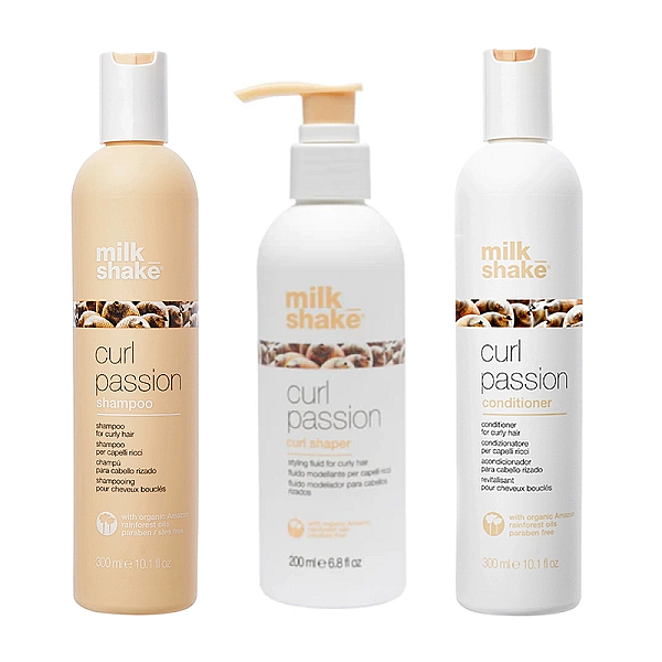 Pachet pentru par cret sau ondulat curl passion - sampon 300ml, balsam 300ml, crema shaper 200ml