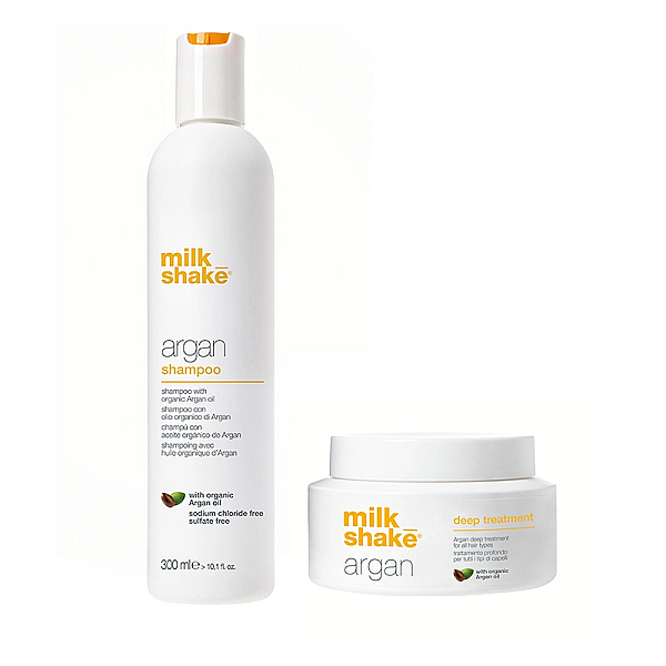 Pachet pentru par cu argan - sampon 300ml, tratament 200ml