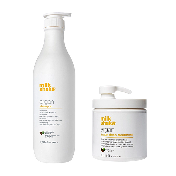 Pachet pentru par cu argan - sampon 1000 ml, tratament 500 ml