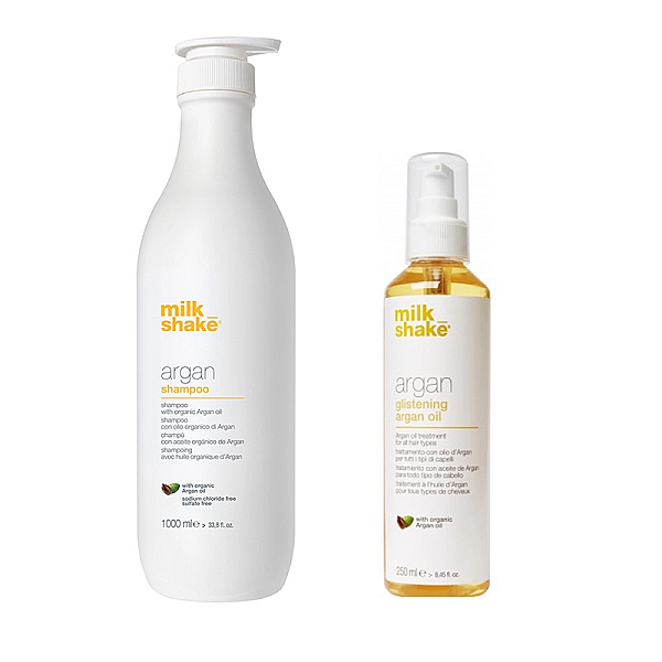 Pachet pentru toate tipurile de par cu argan - sampon 1000 ml, ulei 250 ml