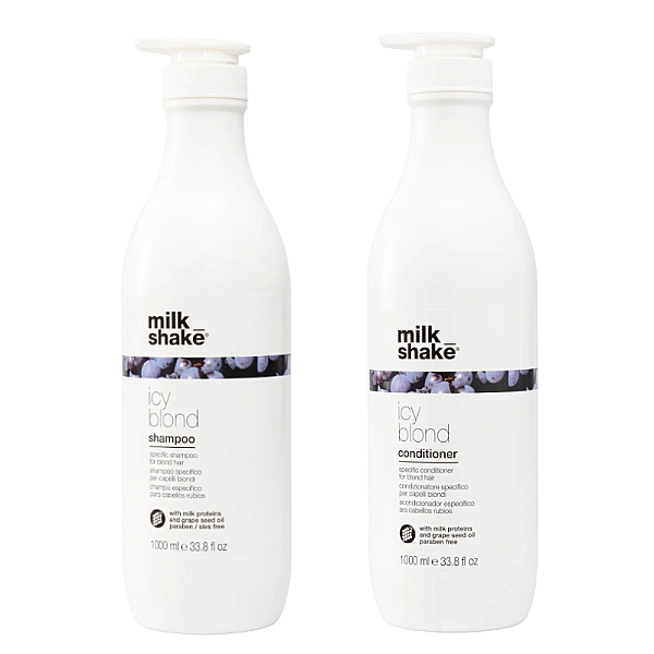 Pachet icy blond pentru crearea tonurilor reci -sampon 1000 ml, balsam 1000 ml