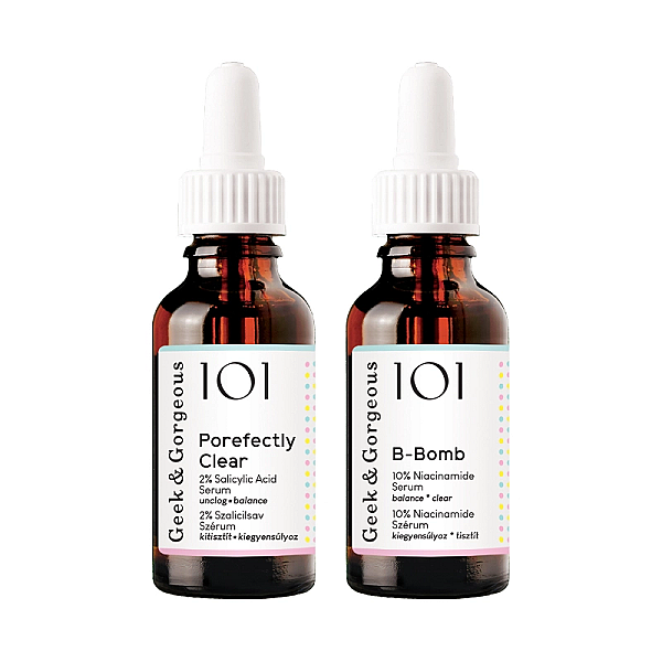 Duo impotriva punctelor negre, ser acid salicilic 30 ml si ser niacinamide 30 ml