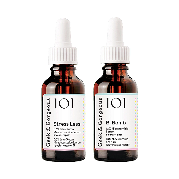 Duo pentru refacerea barierei cutanate, ser calmant 30ml si ser niacinamide 30ml