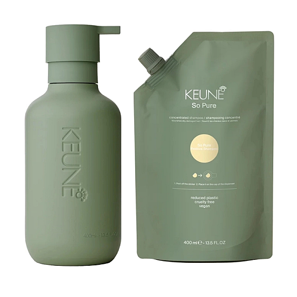 Kit so pure restore- dispenser, sampon reparator pentru par uscat si deteriorat refill 400 ml