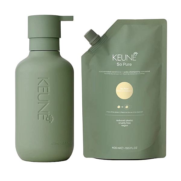 Kit so pure restore- dispenser, balsam reparator pentru par uscat si deteriorat refill 400 ml