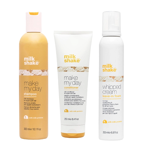 Pachet pentru toate tipurile de par make my day - sampon 300ml, balsam 250ml, spuma 200ml