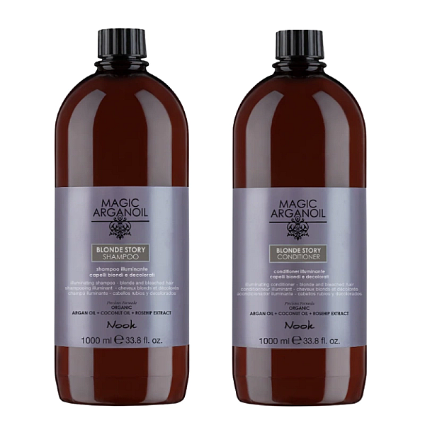 Pachet mare neutralizare si iluminare blonde story - sampon 1000ml, balsam 1000ml 