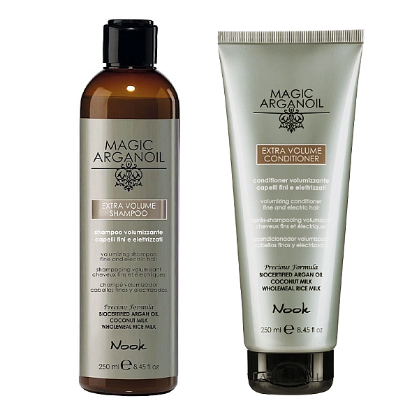 Pachet mic extra volum magic argan oil sampon 250 ml, balsam 250 ml 