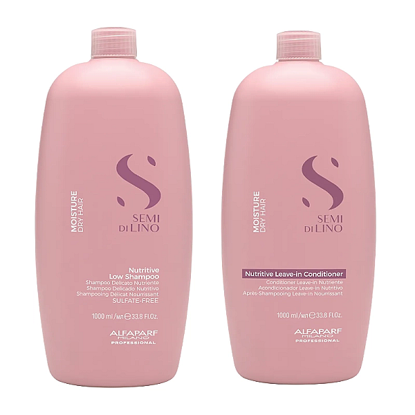 Pachet hidratant semi di lino - sampon 1000ml, balsam 1000ml