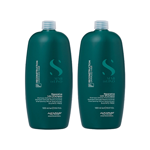 Pachet 2 x sampon semi di lino de reconstructie reconstruction reparative shampoo 1000ml