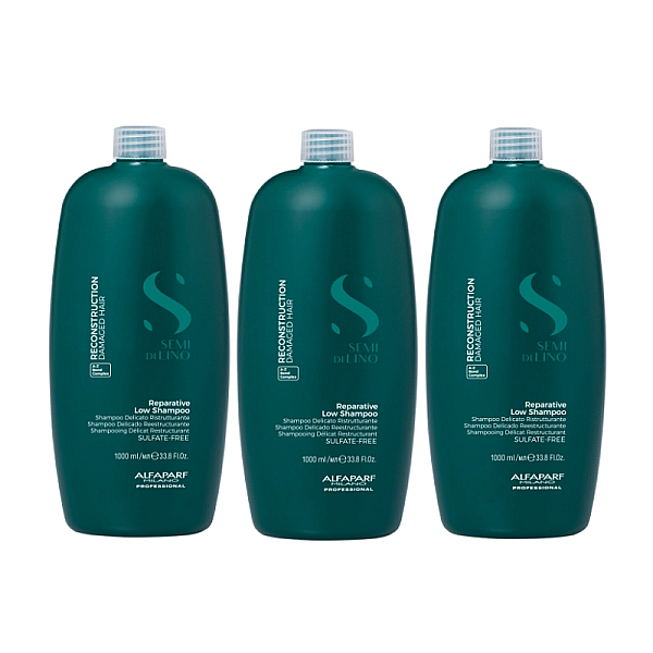 Pachet 3 x sampon semi di lino de reconstructie reconstruction reparative shampoo 1000ml