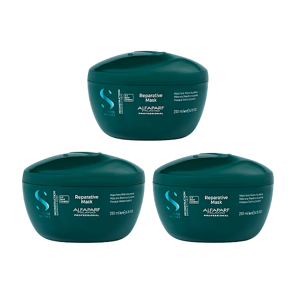 Pachet 3 x masca semi di lino de reconstructie reconstruction reparative mask 200ml