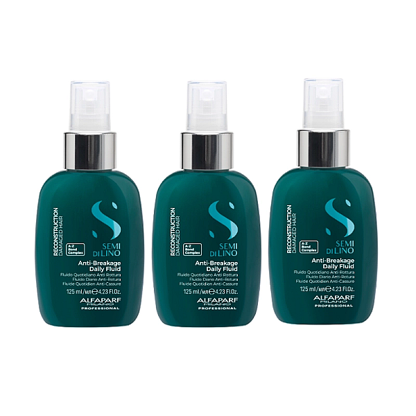 Pachet 3 x tratament spray leave-in pentru par deteriorat semi di lino reconstruction anti-breakage 