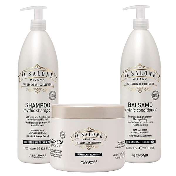 Pachet pentru par normal il salone mythic - sampon 1000ml, balsam 1000ml, masca 500ml