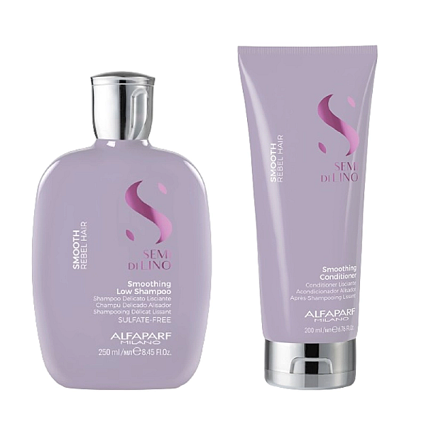 Pachet pentru netezire smoothing semi di lino - sampon 250ml, balsam 200ml