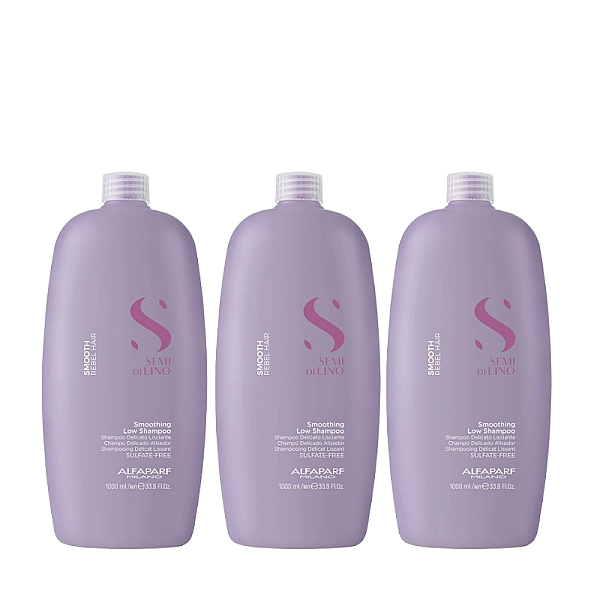 Pachet 3 x sampon pentru netezire smoothing semi di lino 1000ml