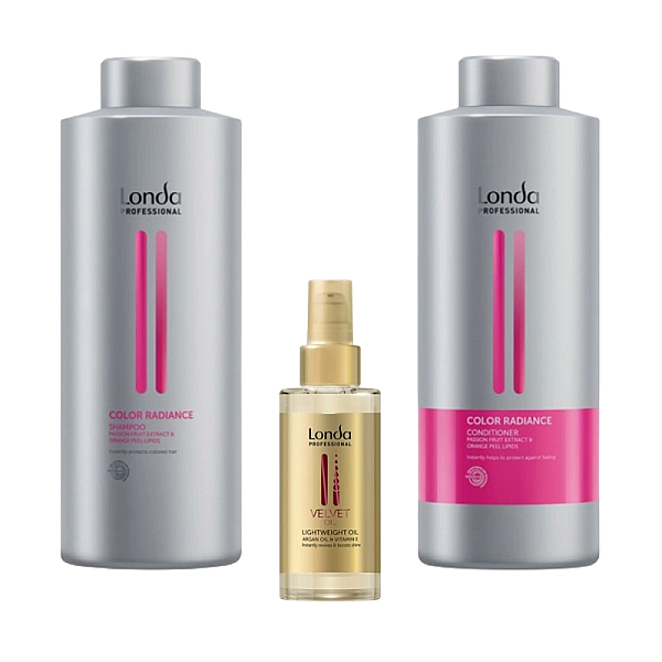 Pachet par vopsit color radiance - sampon 1000ml, balsam 1000ml, ulei 100ml