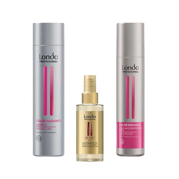 Pachet pentru par vopsit color radiance - sampon 250ml, balsam leave-in 250ml, ulei 30ml