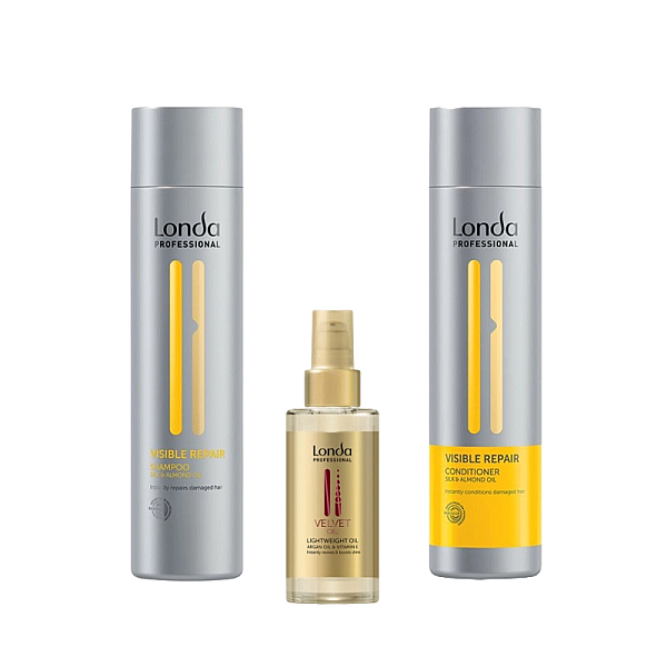 Pachet par degradat visible repair - sampon 250ml, balsam 250 ml, ulei 30ml