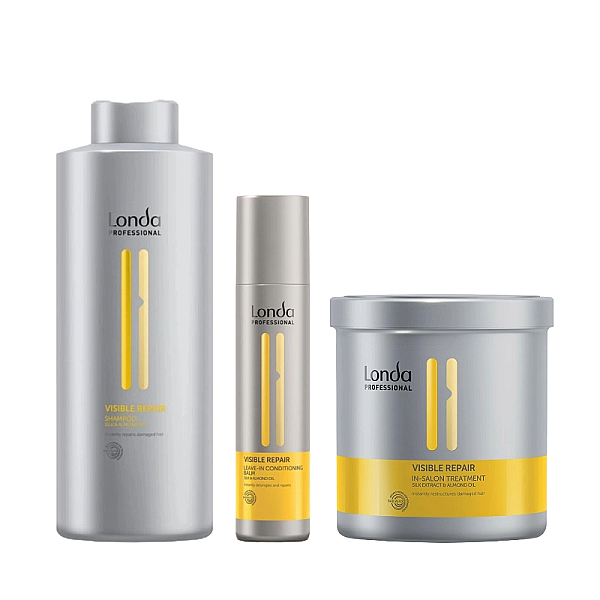 Pachet par degradat visible repair - sampon 1000ml, masca 750ml, balsam leave-in 250ml