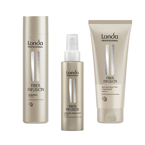 Pachet par deteriorat fiber infusion - sampon 250 ml, masca 200ml, tratament 100ml