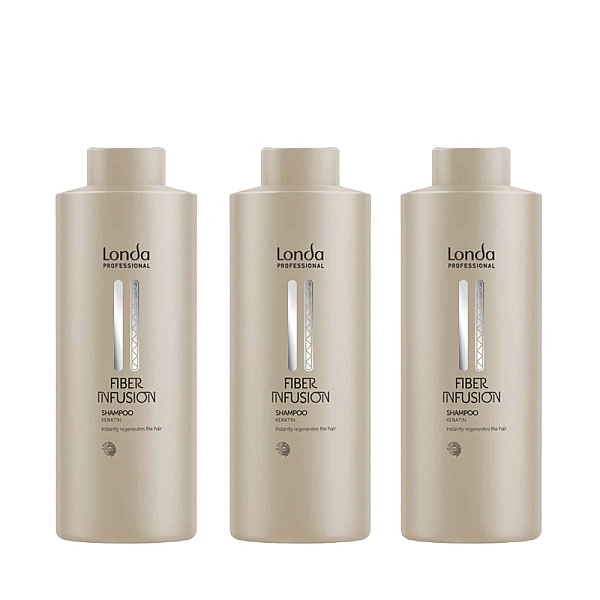 Pachet 3 x sampon pentru par degradat fiber infusion 1000ml