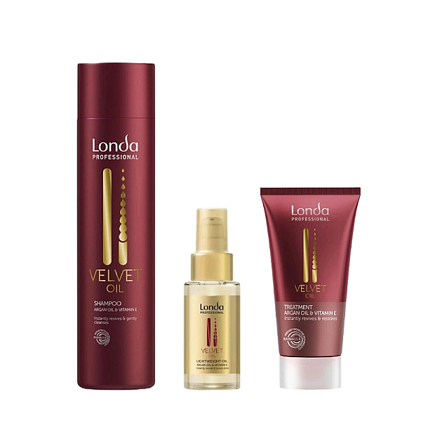 Pachet pentru par uscat si normal velvet oil - sampon 250ml, masca 30ml, ulei 30 ml