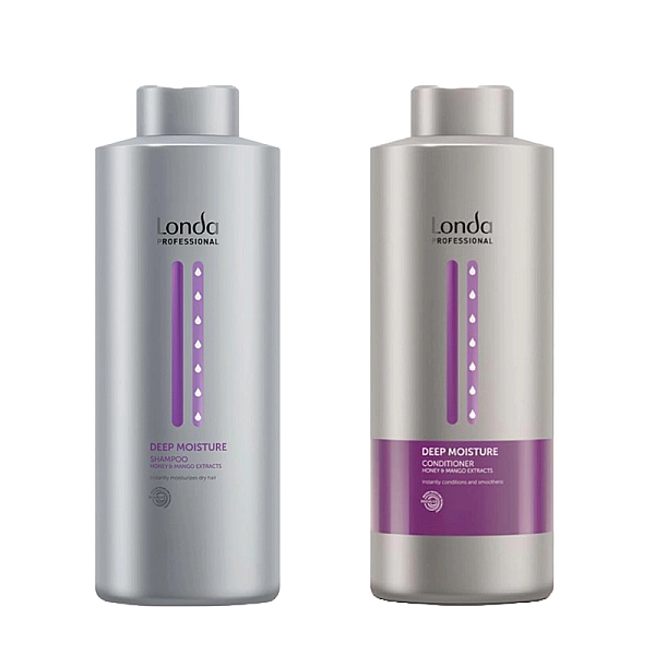 Pachet intens hidratant par uscat deep moisture - sampon 1000ml, balsam 1000ml