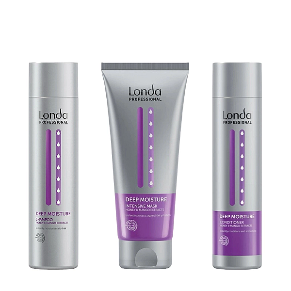 Pachet intens hidratant par uscat deep moisture - sampon 250ml, balsam 250ml, masca 200ml 