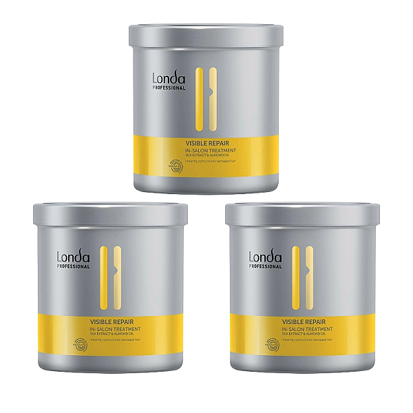 Pachet 3 x masca pentru par degradat visible repair 750ml