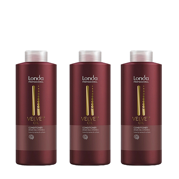 Pachet 3 x balsam pentru par uscat si normal velvet oil 1000ml
