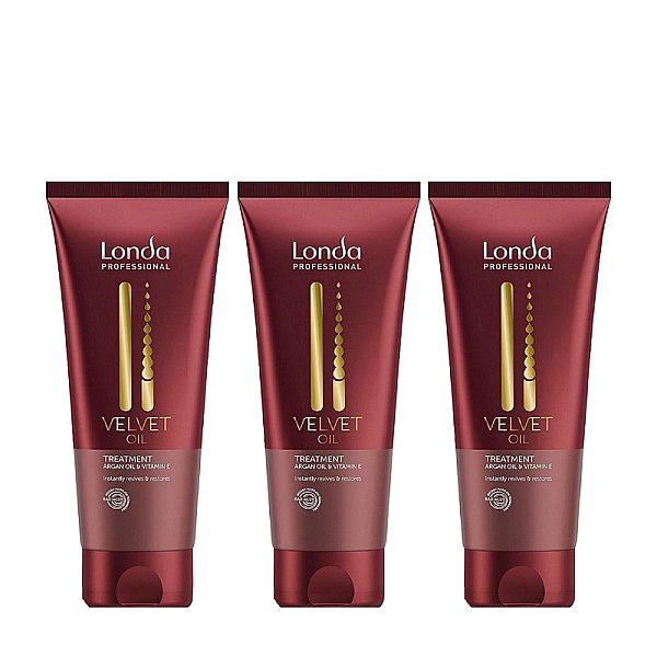 Pachet 3 x masca cu ulei de argan pentru par uscat si normal velvet oil 200ml