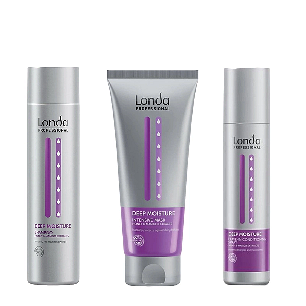 Pachet intens hidratant par uscat deep moisture - sampon 250ml, balsam leave-in 250ml, masca 200ml