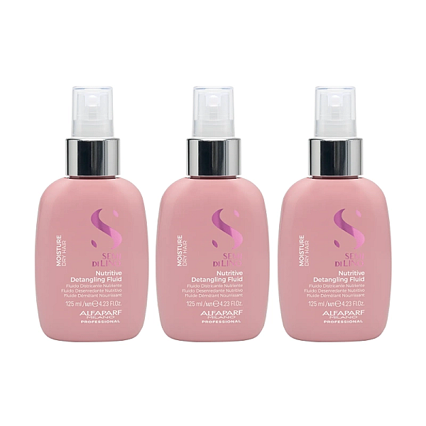 Pachet 3 x fluid de hidratare semi di lino moisture nutritive detangling 125ml