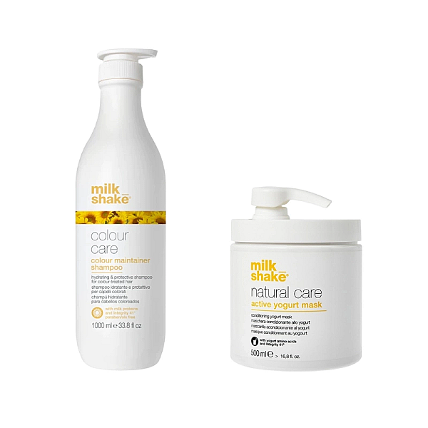 Pachet pentru mentinerea culorii color maintainer - sampon 1000ml, masca active yogurt 500ml