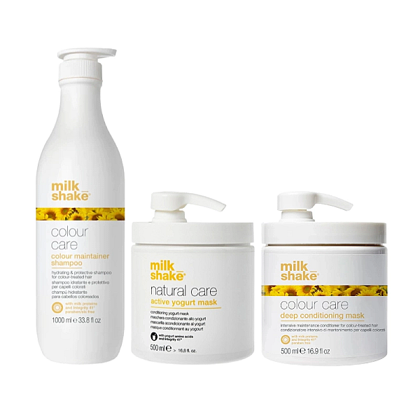 Pachet color maintainer - sampon 1000ml, masca deep color 500ml, masca active yogurt 500ml