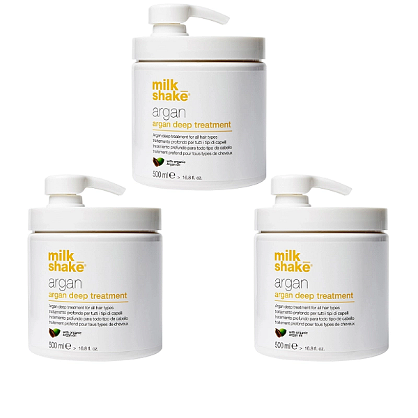 Pachet 3 x tratament intensiv de restructurare argan deep treatment 500ml