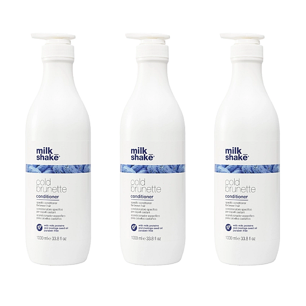 Pachet 3 x balsam pentru par vopsit cold brunette 1000ml