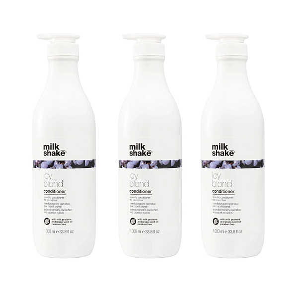 Pachet 3 x balsam pentru crearea tonurilor reci icy blond 1000ml