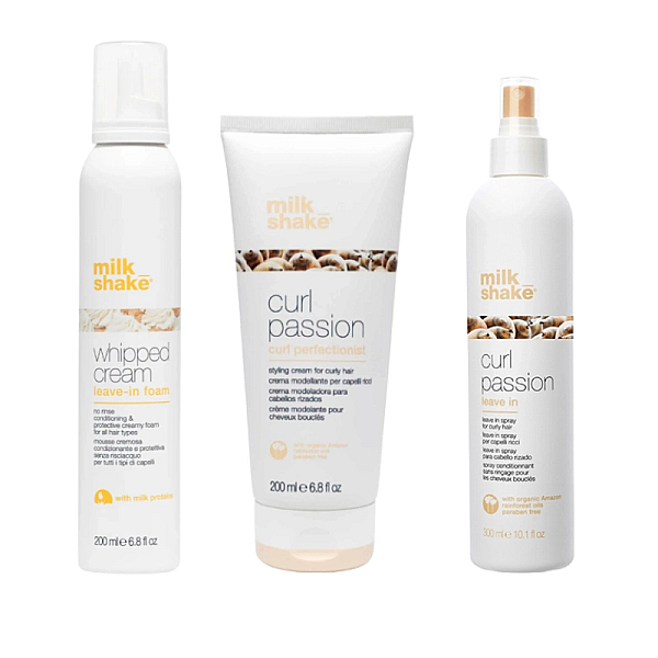 Pachet curl passion -balsam leave-in 300ml, crema curl perfectionist 200ml, spuma 200 ml