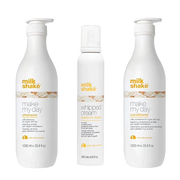 Pachet pentru toate tipurile de par make my day - sampon 1000ml, balsam 1000ml, spuma 200ml