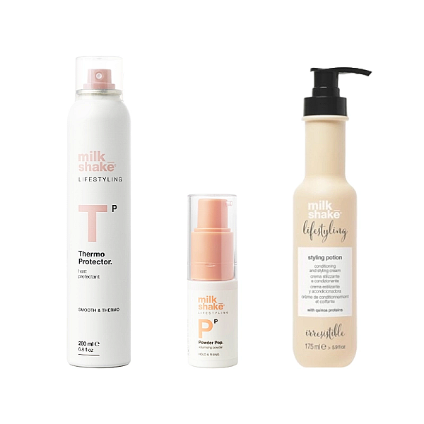 Pachet styling - crema potion 175ml, protectie termica thermo protector 200ml, pudra powder pop 5g