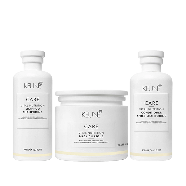 Pachet par uscat care vital nutrition - sampon 300ml , balsam 250ml, masca 200ml