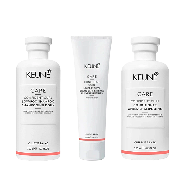 Pachet par cret confident curl care - sampon 300ml, balsam 250ml, tratament leave-in wavy 300ml