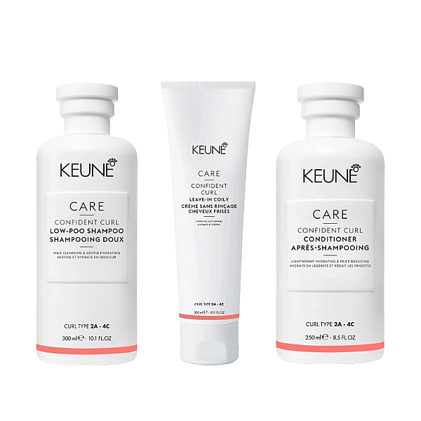 Pachet par cret confident curl care - sampon 300ml, balsam 250ml, tratament leave-in coily 300ml