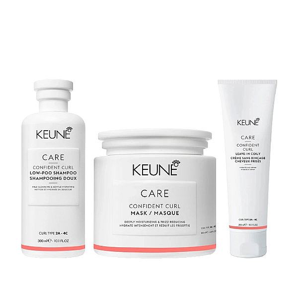 Pachet par cret confident curl care - sampon 300ml, masca 200ml, tratament leave-in coily 300ml