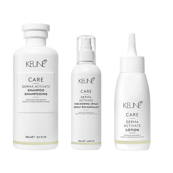 Pachet pentru scalp sensibil derma activate - sampon 300ml, lotiune 75ml, spray thickening 200ml